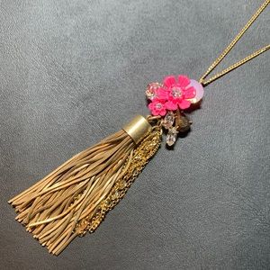J. Crew Pink Posey Tassel Pendant